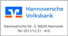 Hannoversche Str. 3, 30629 Hannover Tel. 0511/12 21 - 410